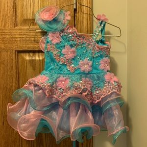 2T/3T gorgeous blue and pink cupcake dress